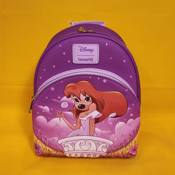 Loungefly Disney A Goofy Movie Roxanne dandelion Mini Backpack Purple NEW - Picture 11 of 11
